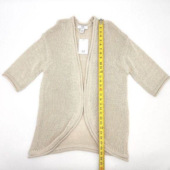 Magaschoni Long Cardigan Sweater Womens Size Small Open Front Clean Girl Boho - Picture 5 of 8